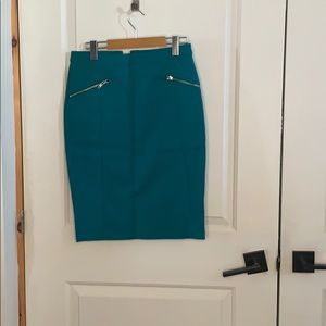 Teal pencil skirt